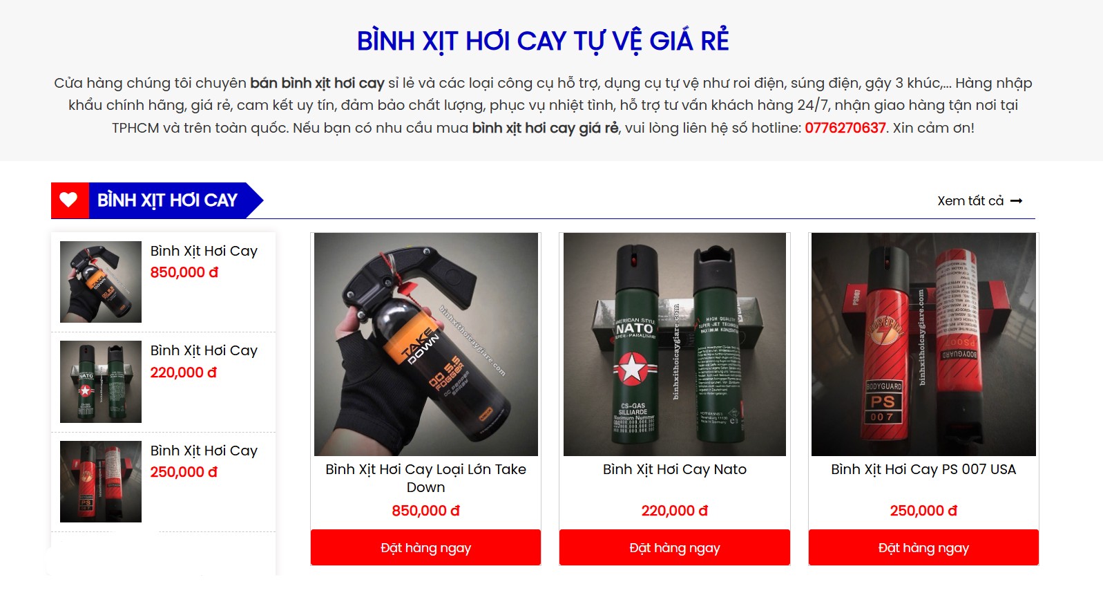 Bình xịt hơi cay tự chế Bình xịt hơi cay tự chế
