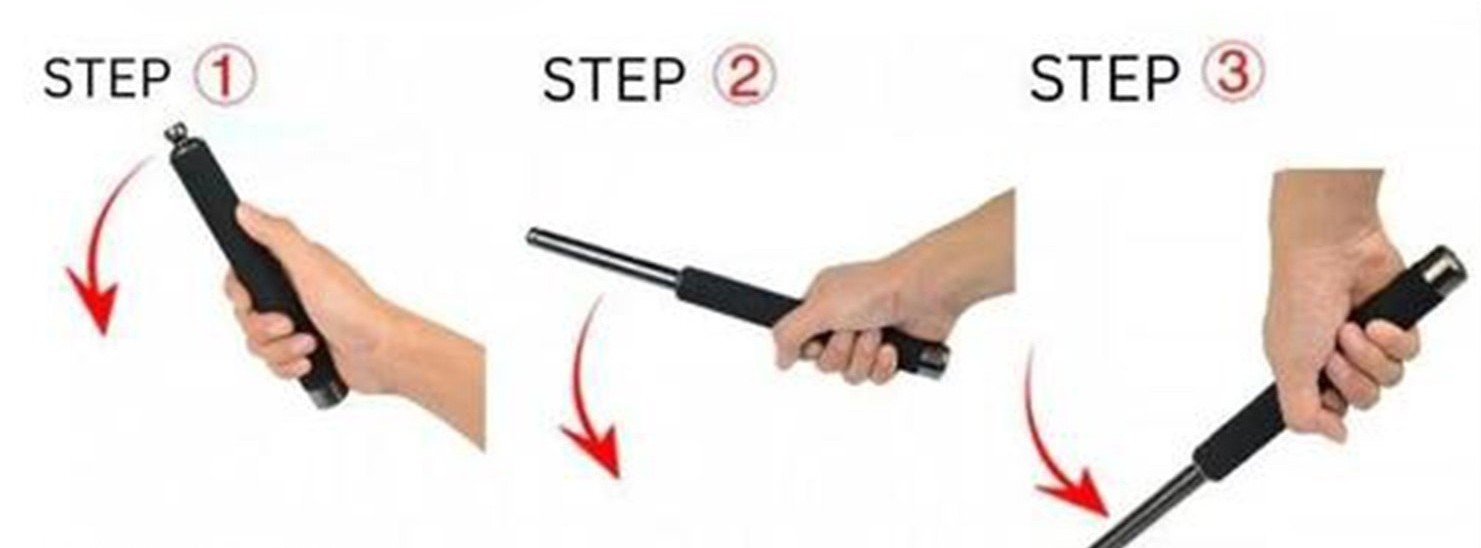 Gậy 3 khúc bấm