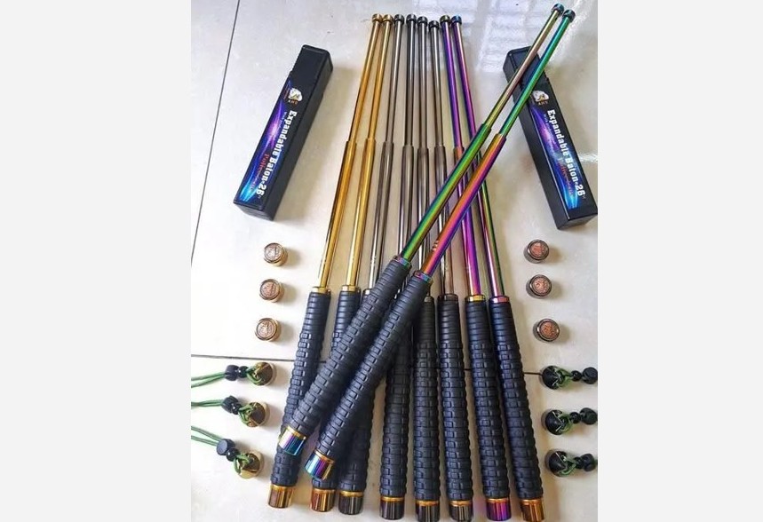 Gậy baton 3 khúc 7 màu