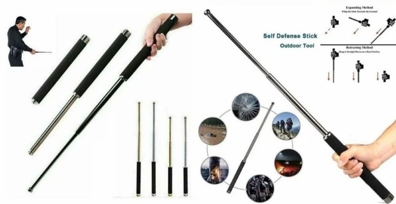 Gậy thép 3 khúc bấm Gậy thép 3 khúc bấm